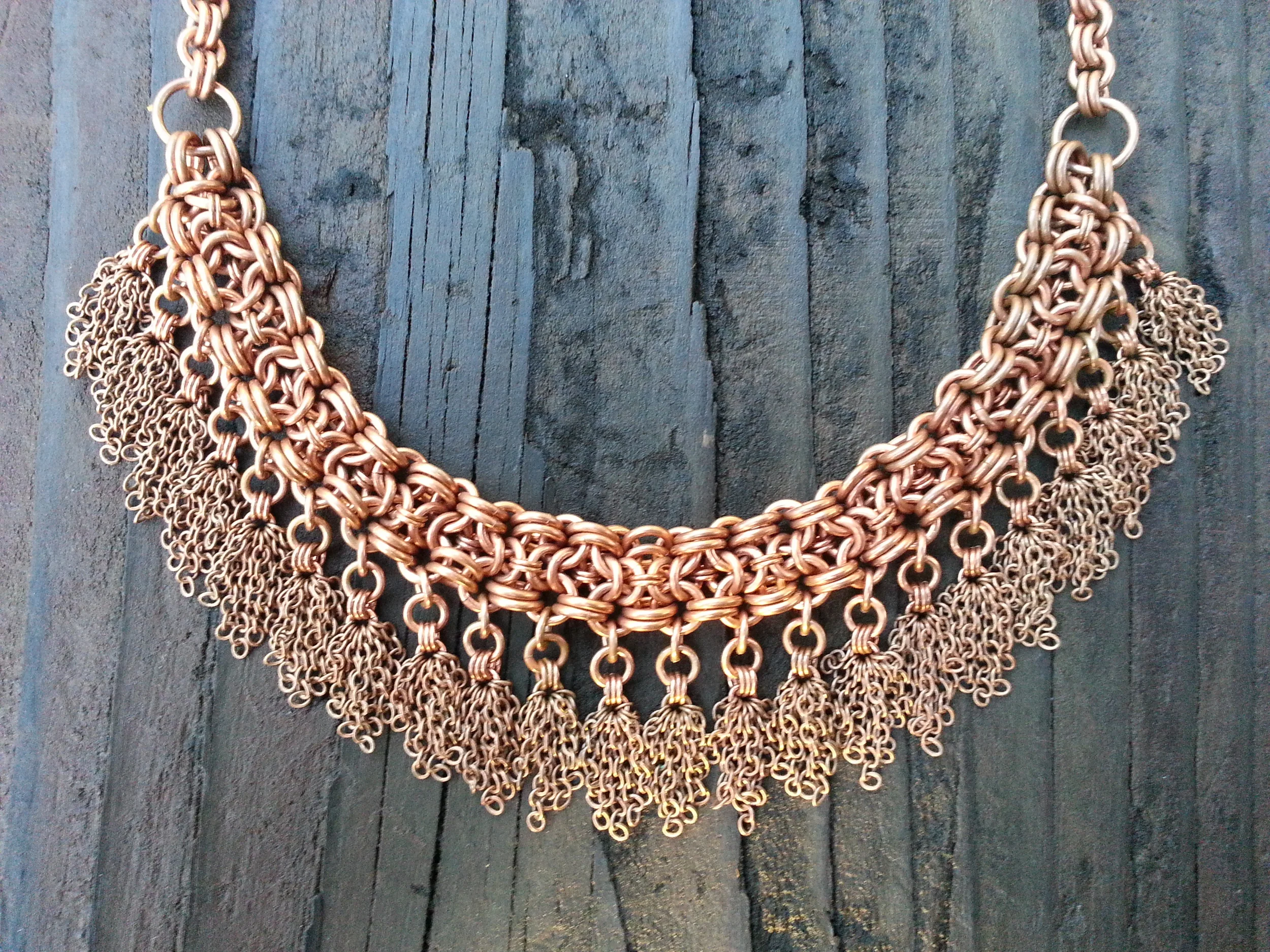 Tasseled Copper Collar