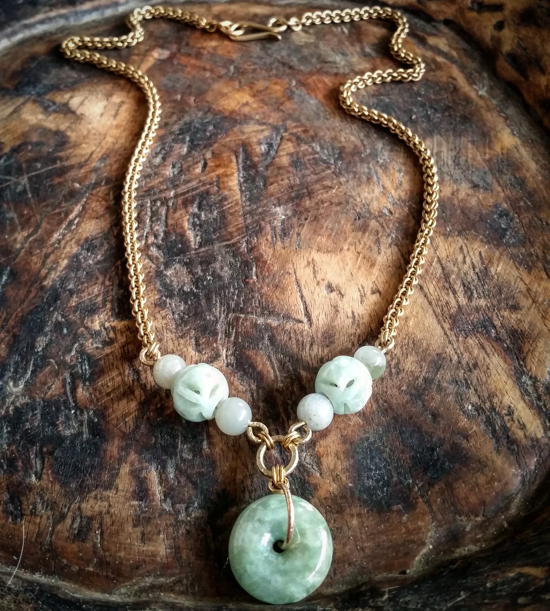 Brass with Client's Personal Jade