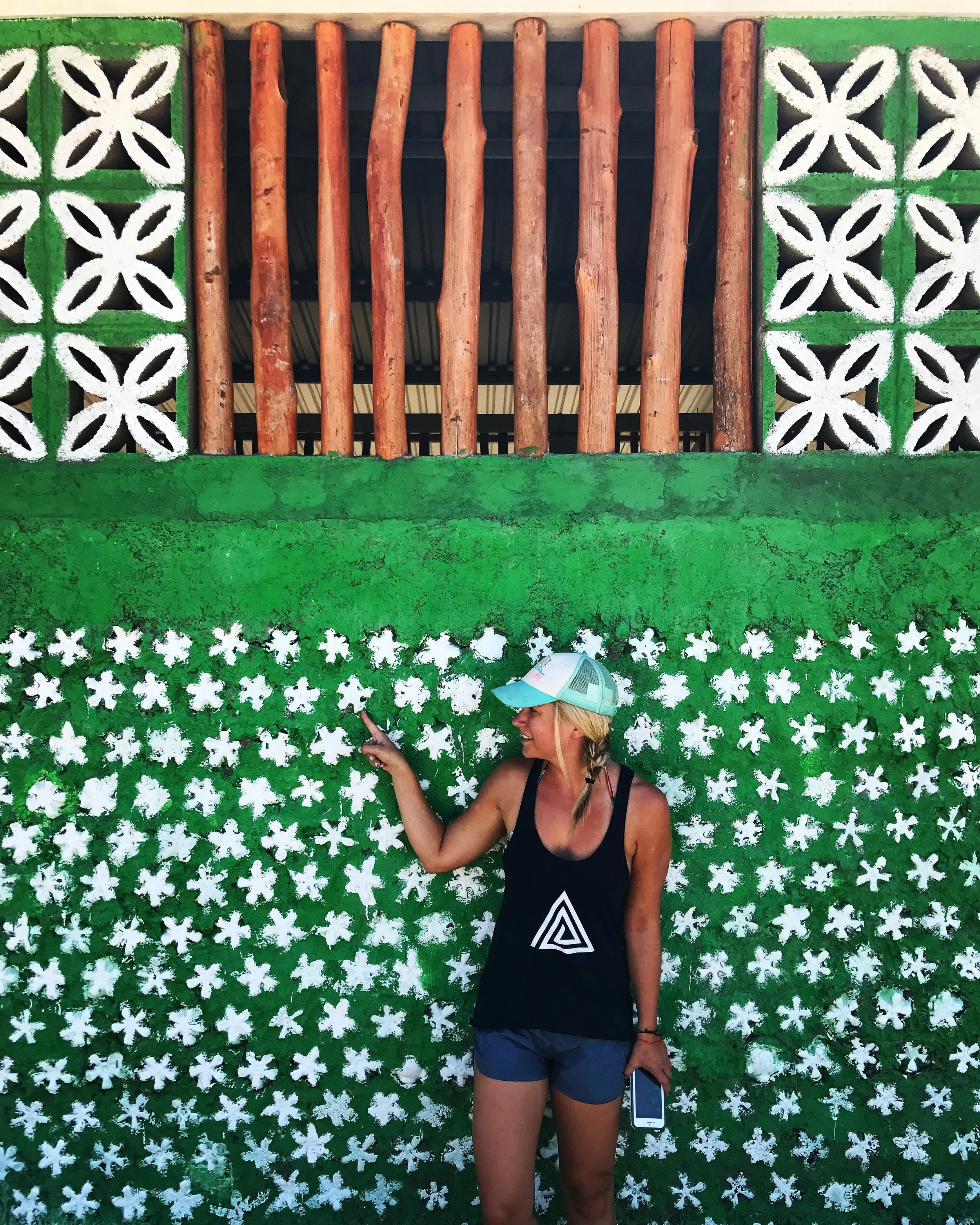 The school Monty built using Plastic Bottles filled with sand. Each star is the back end of a plastic bottle.