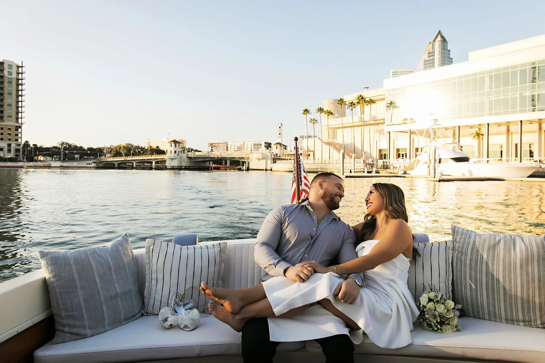 Nicole + Ryan Step Into The Limelight |  Tampa Water Limo | Tampa, FL