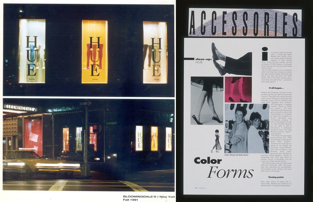 Sandy's first company, HUE, launched her into the world of textiles.