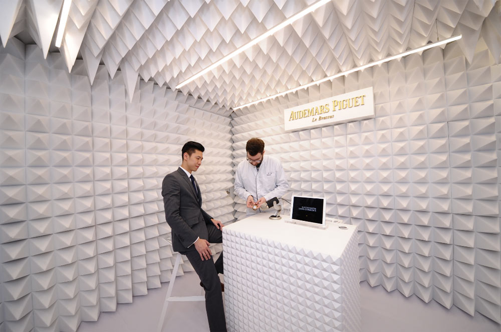 Sebastian was invited by Audemars Piguet to design their lounge for Art Basel’s 2016 shows. He took inspiration from the ice formations and snowy winters of Audemars Piguet’s home in Le Brassus, creating a space that expressed the purity of nature and the passing of time. 