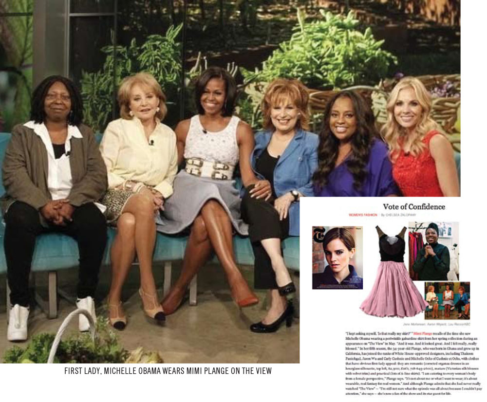 Michelle Obama wearing Mimi's dress on The View