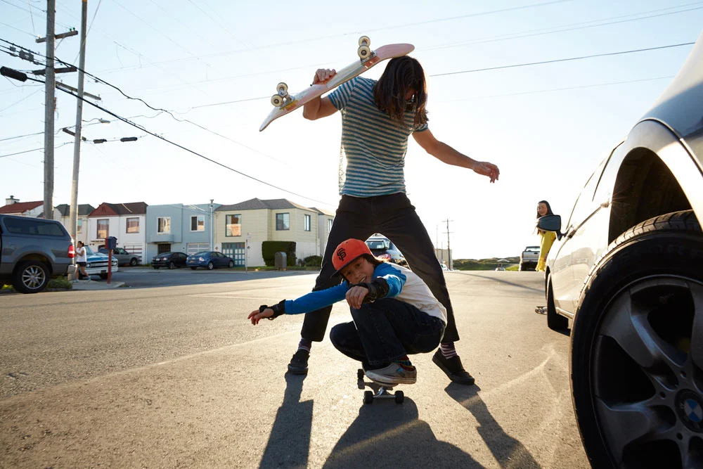 Craig and his wife Cathy skating with their son Zane. Photo by Thayer Gowdy