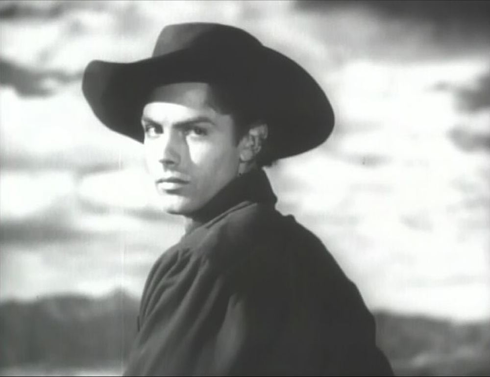 "This is my dad. He had a acting career before I was born. This is a shot from his first film with Howard Hughes, who was about to begin filming The Outlaw, Jack Buetel (Dad) was signed to play the lead role as Billy the Kid, Hughes also signed another newcomer, Jane Russell, for the female lead."