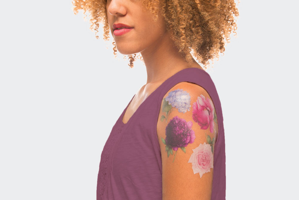 Scented floral Tattly temporary tattoos