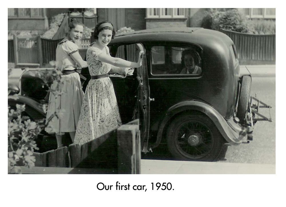 Zandra with her mother and their first car, age 10.