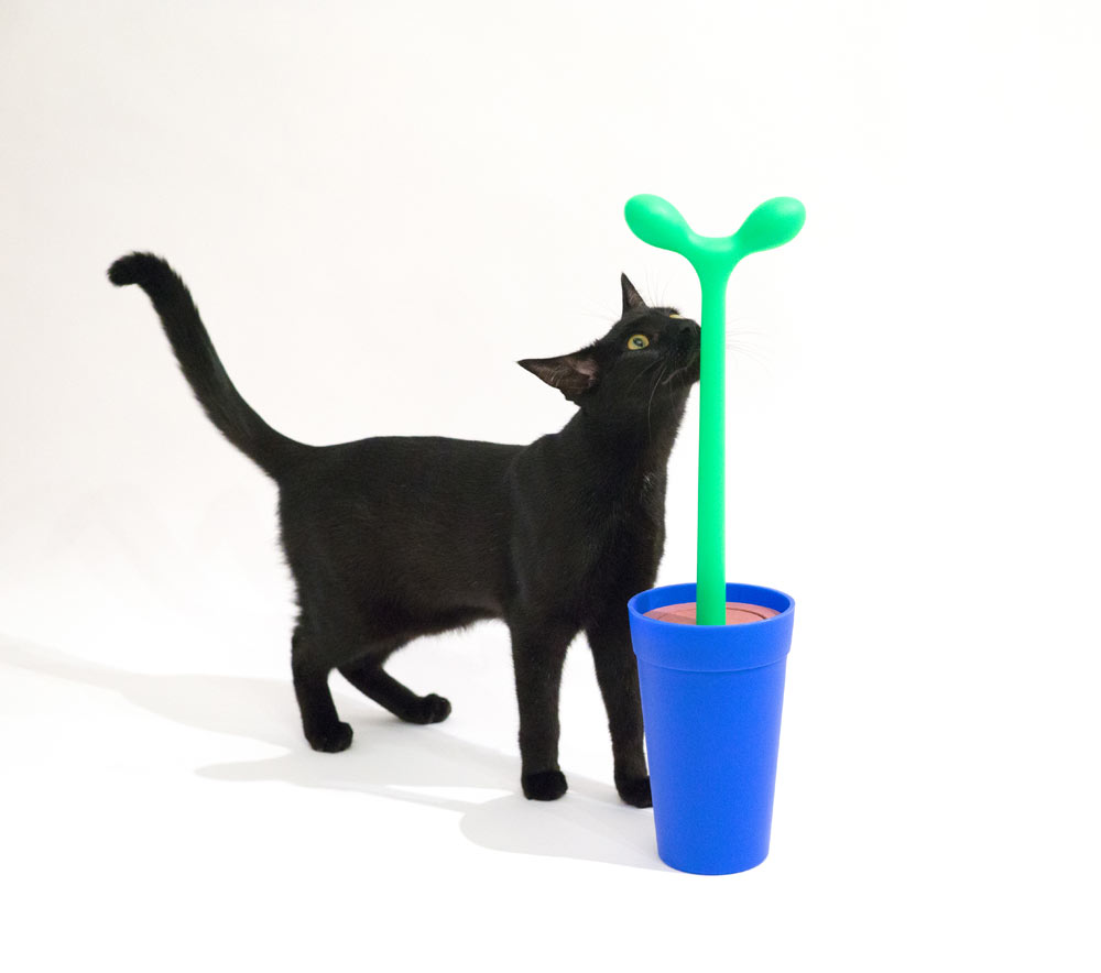 Alessi Merdolino toilet brush and Mr. Waffles