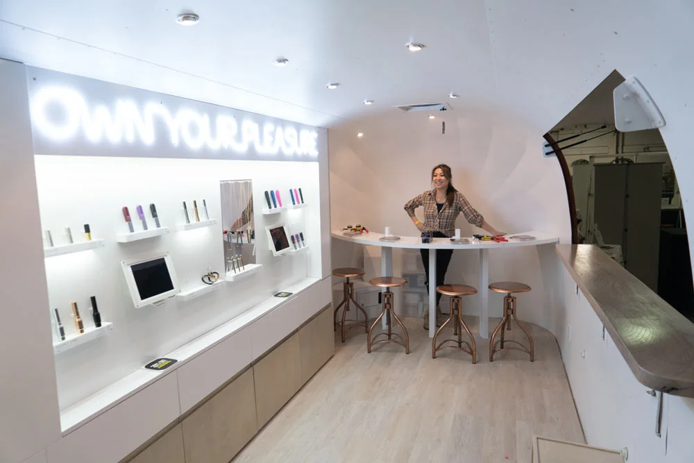 Interior of the mobile Crave design factory
