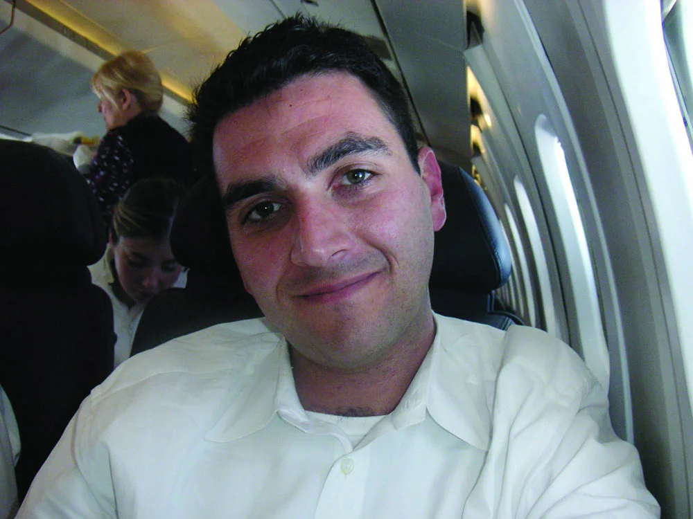 Lawrence on Concorde, 30th Birthday 2003 at an altitude of 60,000