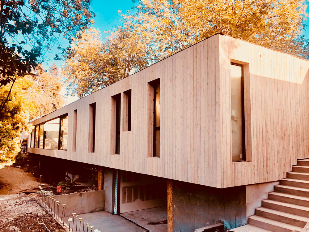 Bridge House under construction