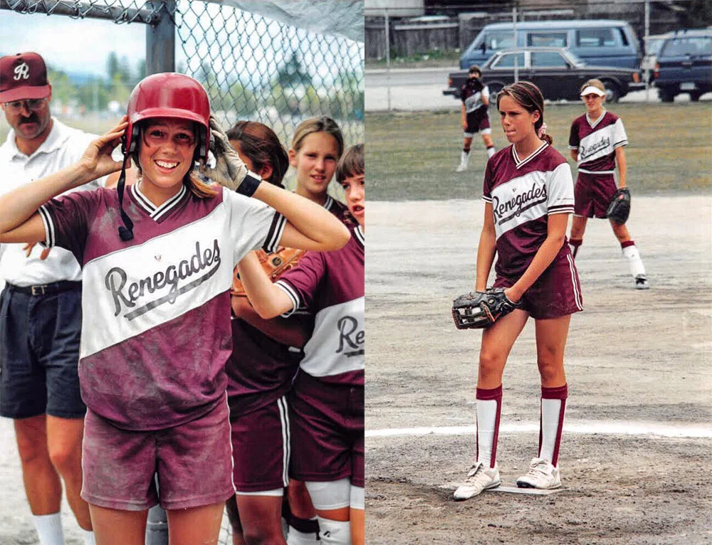 13-year-old Zoë playing for the Renegades in B.C. Fastpitch as pitcher
