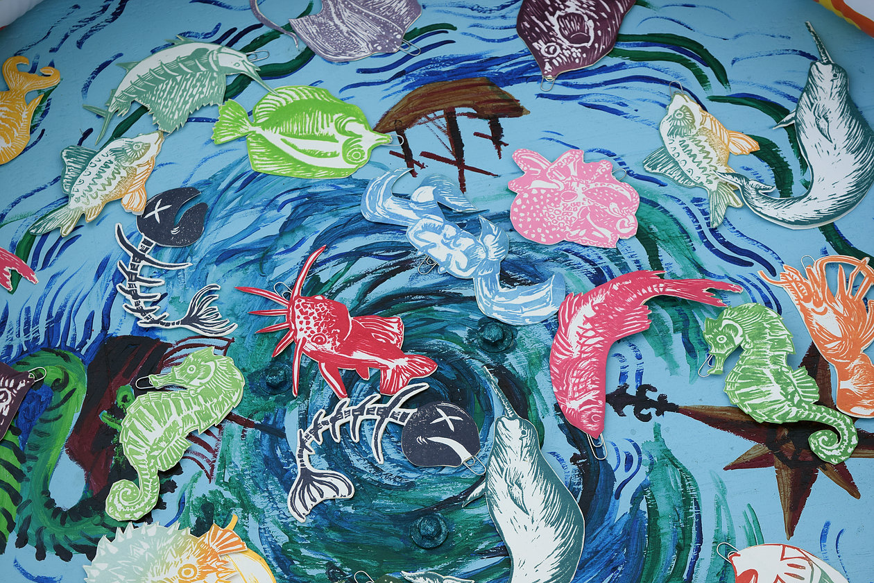 A group printing project at Calliope Arts