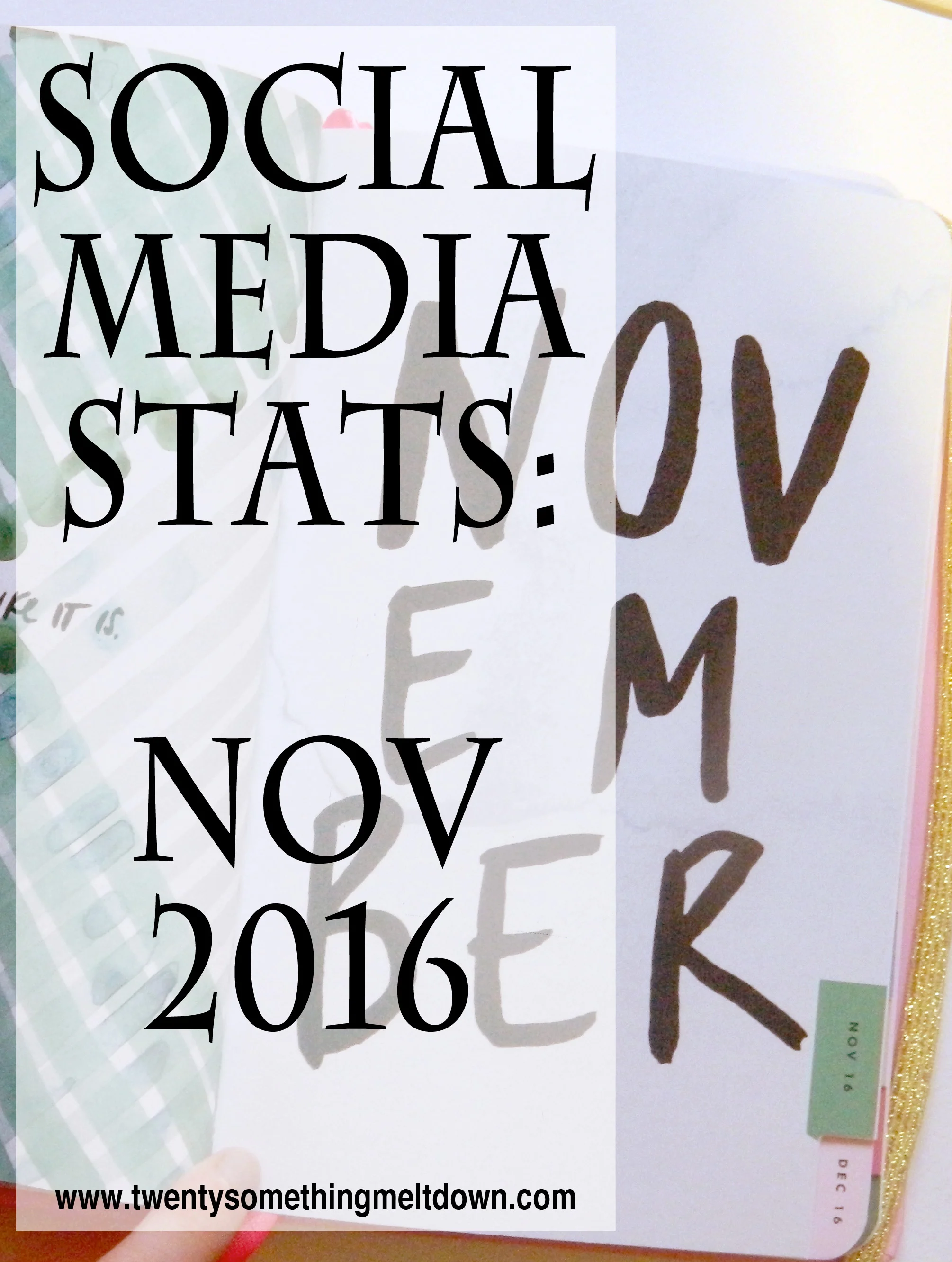 November 2016 Social Media Stats. 