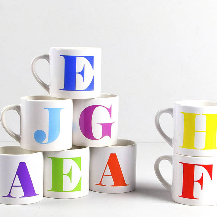 Bright alphabet mug