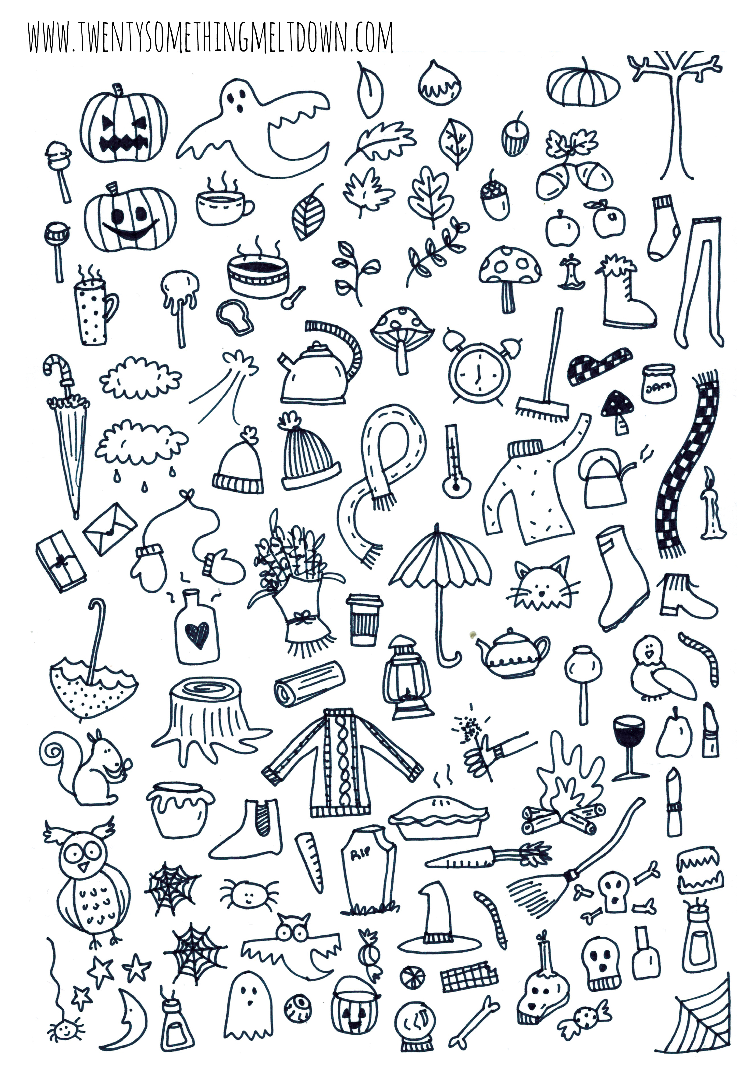 free autumn printables for your bullet journal or planner gwennan rees