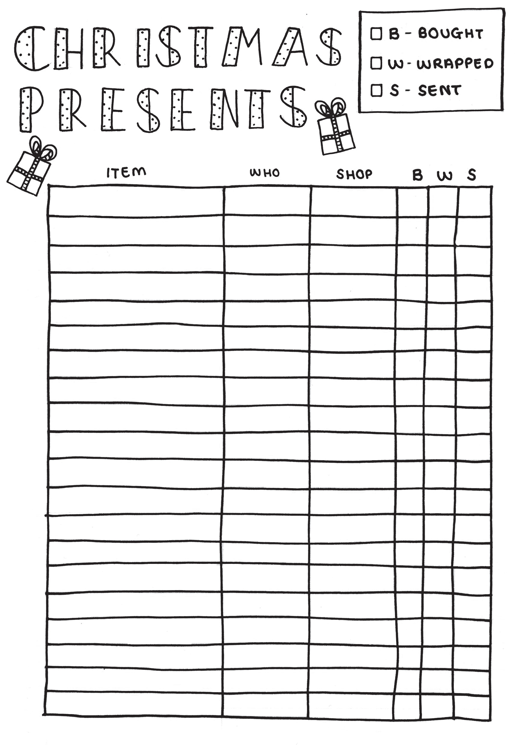 3 Free Bullet Journal Printables For Christmas Gwennan Rees