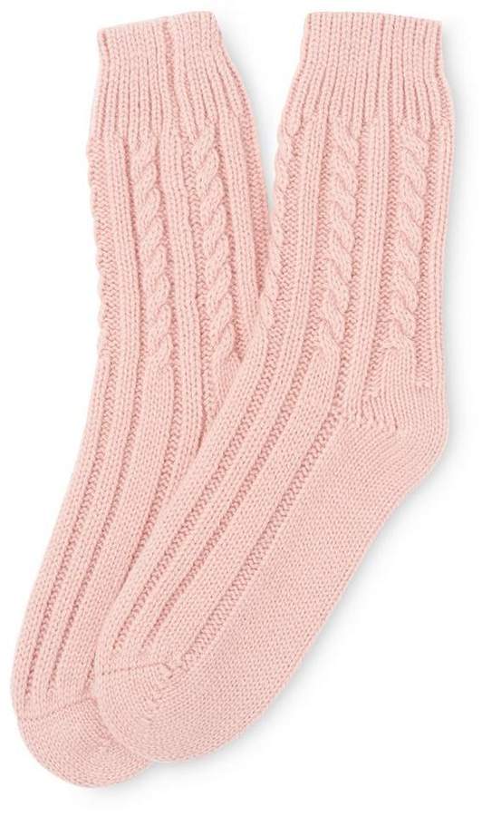 Pink wool cashmere socks