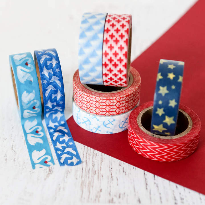 Red white and blue washi tape