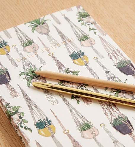 Hanging planter notebook