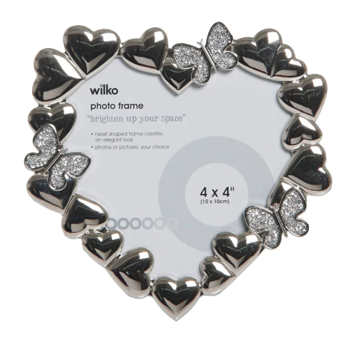 Heart Shaped photo frame - £6.00 from Wilko
