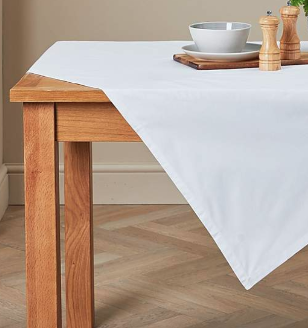 Plain White Tablecloth