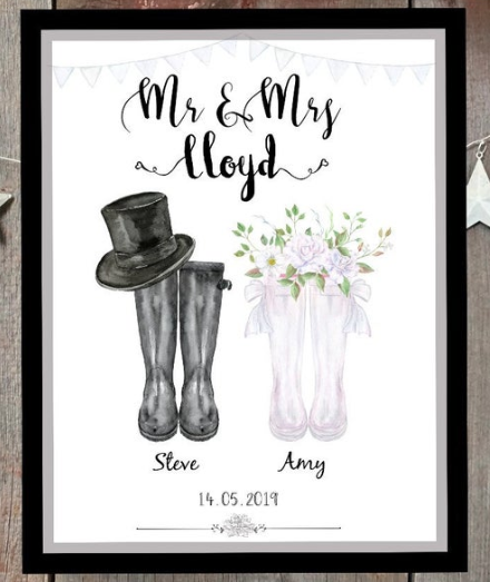 Wedding Welly Print 