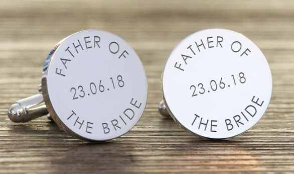Personalised Father of the Bride Cufflinks 