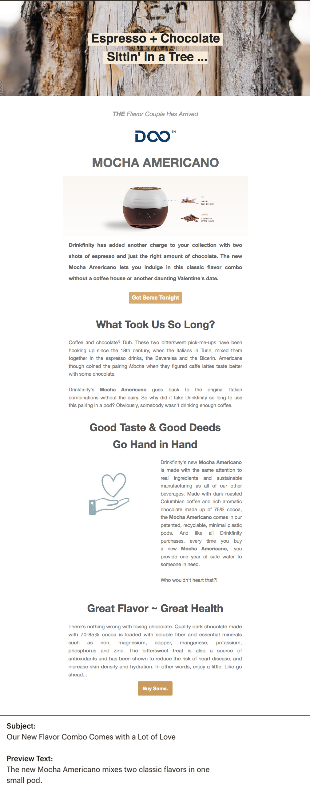 Sample Newsletter - Drinkfinity.