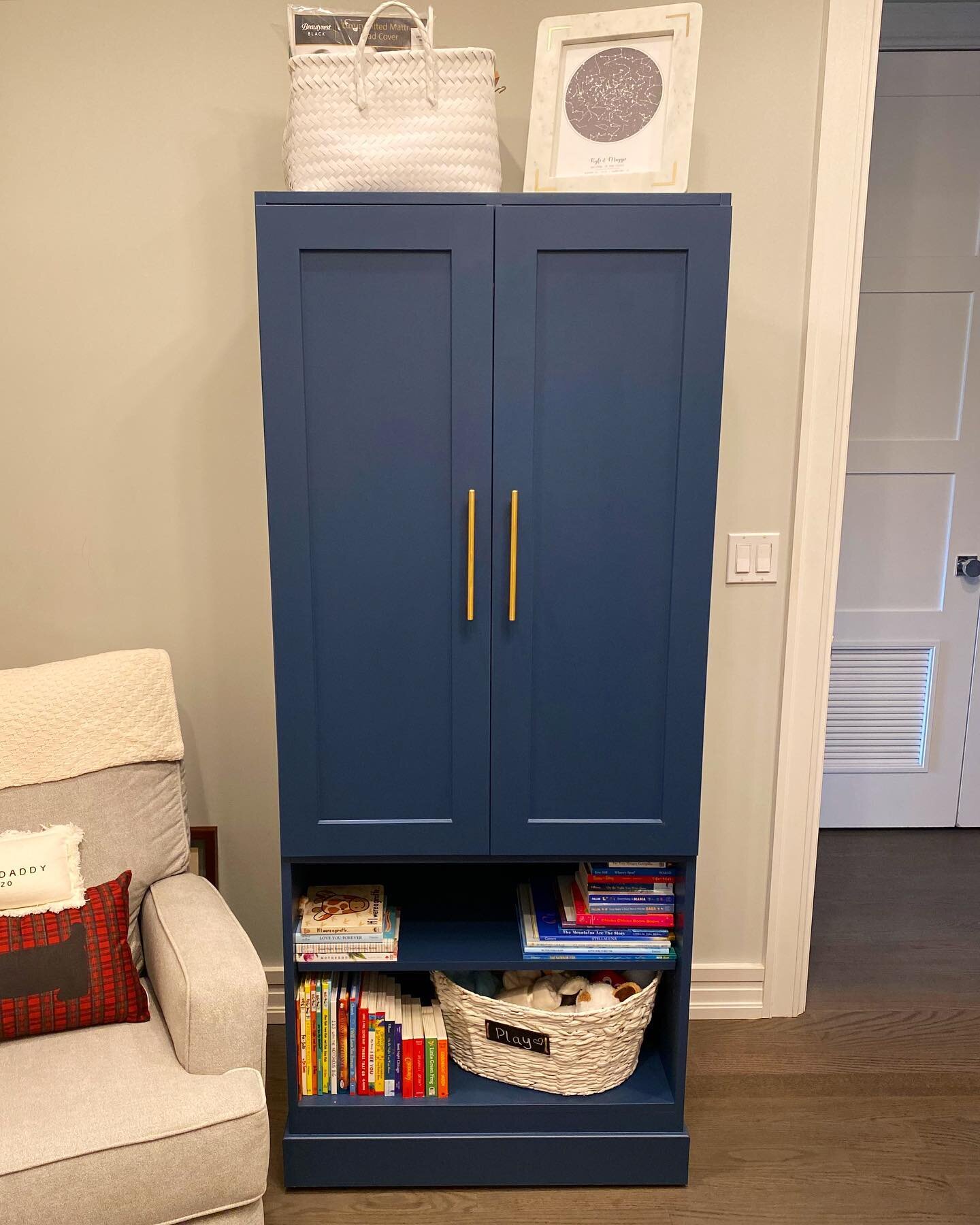 This custom wardrobe has a special place in our hearts. It was commissioned by family members / first-time parents for their baby&rsquo;s nursery, and we couldn&rsquo;t be happier that we were able to bring their vision to life. It warms our dusty, s