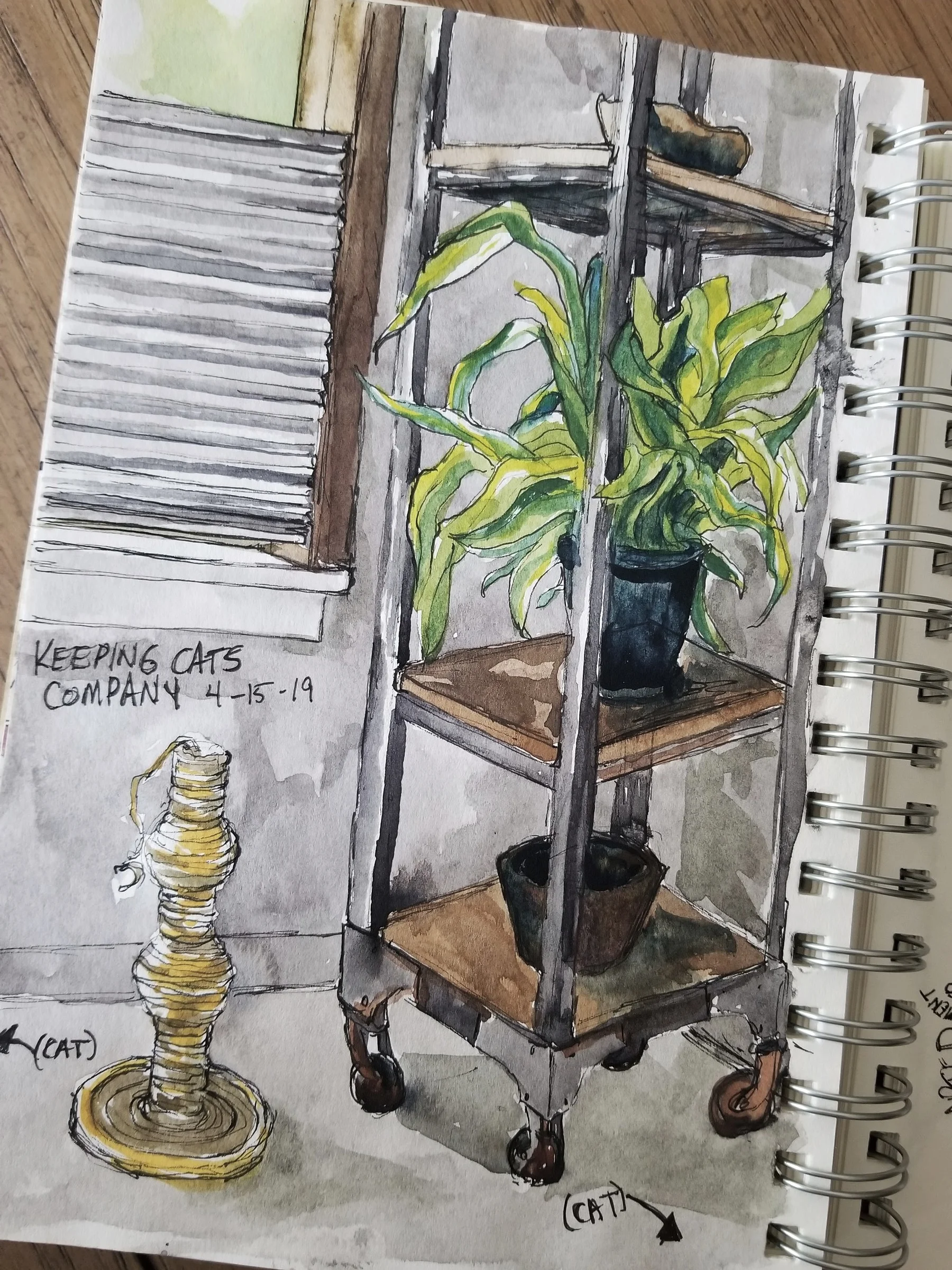 Selling a house involves unexpected opportunities to make journal sketches