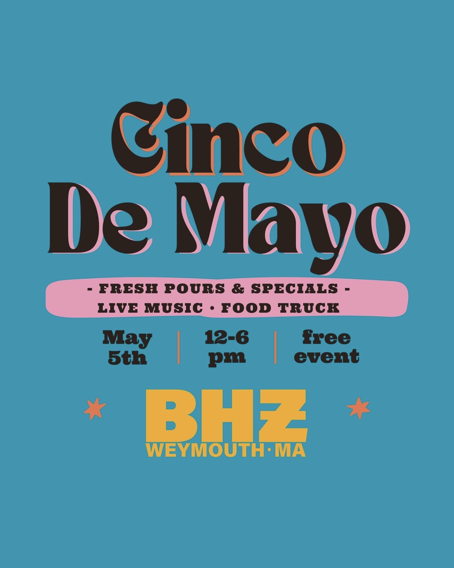 Celebrate Cinco de Mayo with us 🍹😄🍻 live music from Boston based guitarist, Armando - fresh pours - specialty drinks - specials from @wanderlustglobalfood 

Party starts at 12pm! Music 2-5pm! See you there!