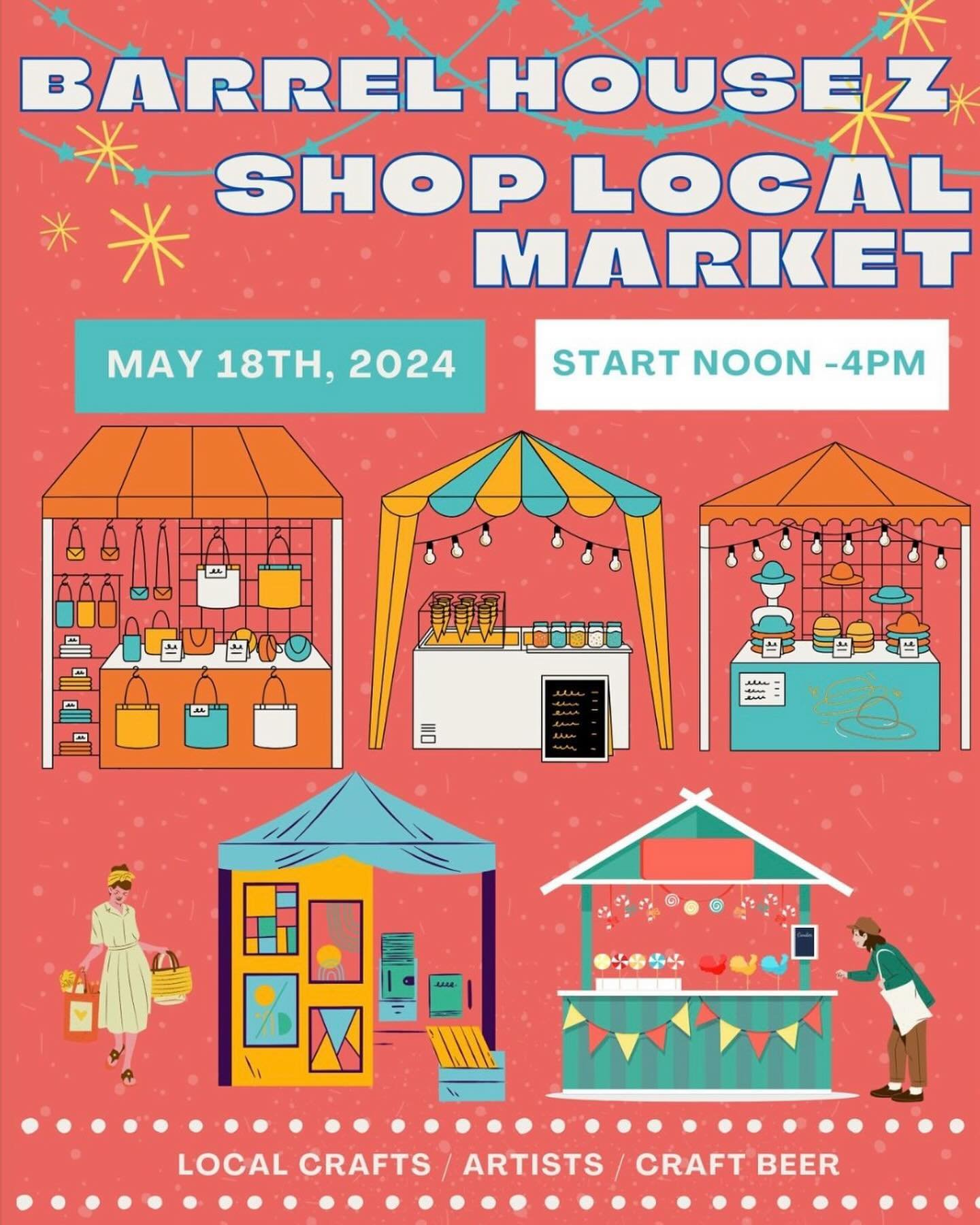 Happy Saturday!  Sip &amp; shop local with us &amp; @inebriart6 from 12-4pm 🍻 all welcome -free entry- 🛍️ 5pm @kcscurbsidebistro is onsite to cover your dinner shift. Stop by for a fresh pour, mouthwatering burgers, crispy chicken tenders, &amp; mo