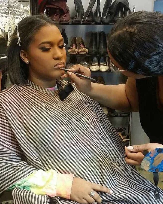 Getting the lovely Kai ready for her prom today 💁🏽 #mua #makeupartist #atlmua #atlantamakeupartist #bookme