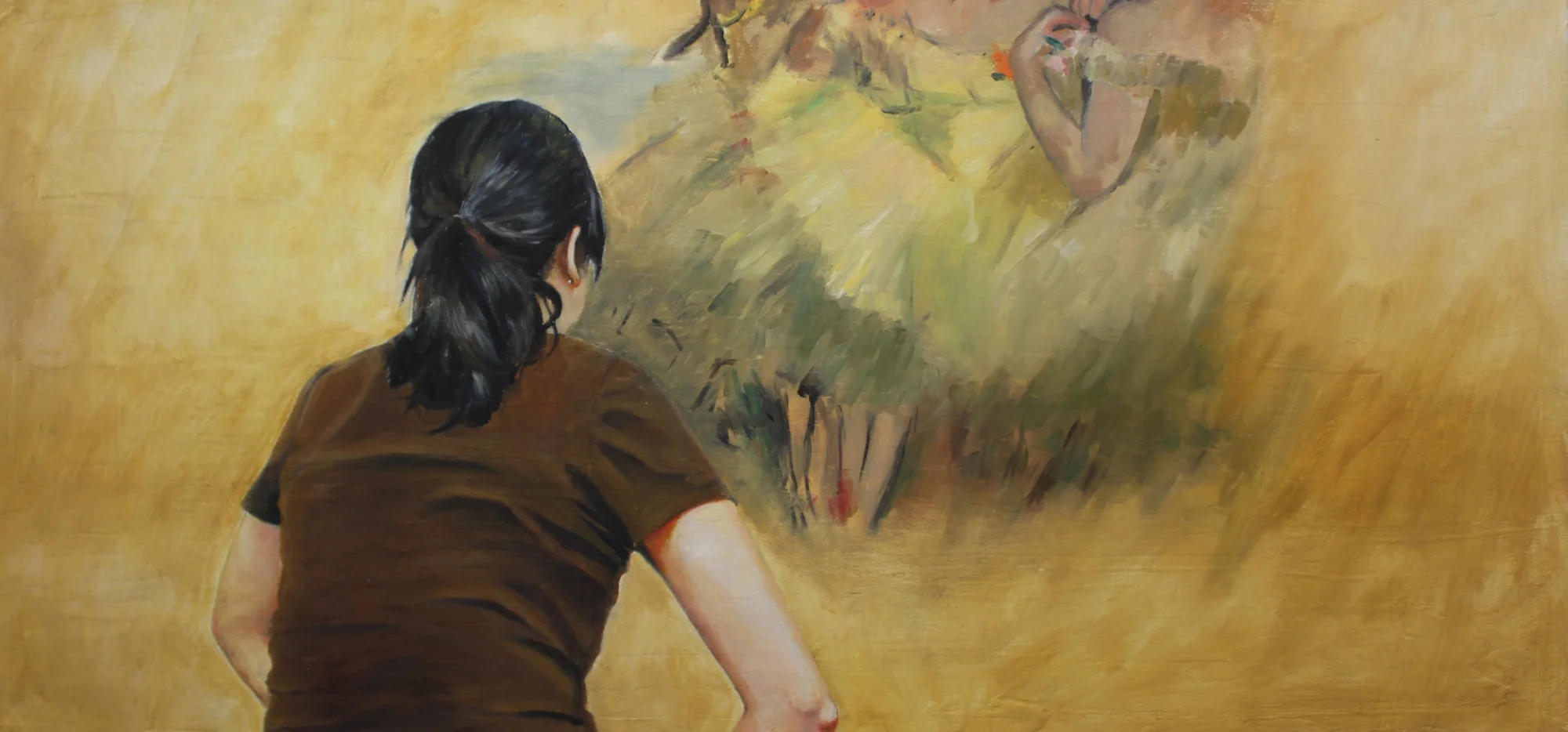After Degas, Oil on canvas, 20" x 42"
