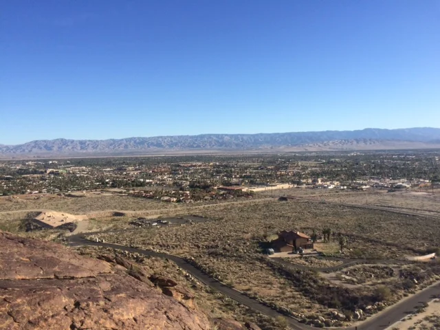 View of Downtown Palm Springs and Joshua Tree in the distance
