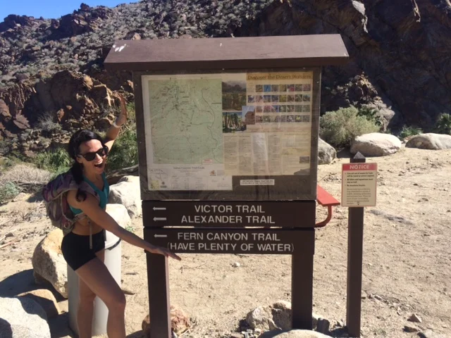 Hot, sweaty and looking for our way back to the Trading Post