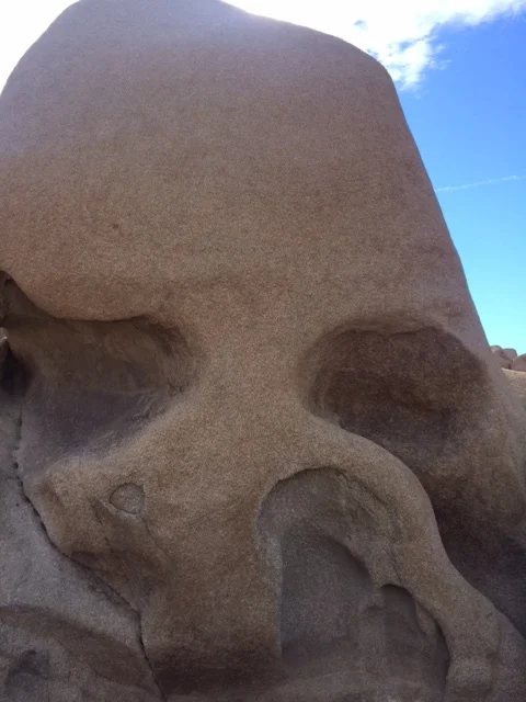 Skull Rock, Get it? The water the hits the granite, is what creates the crevasses 