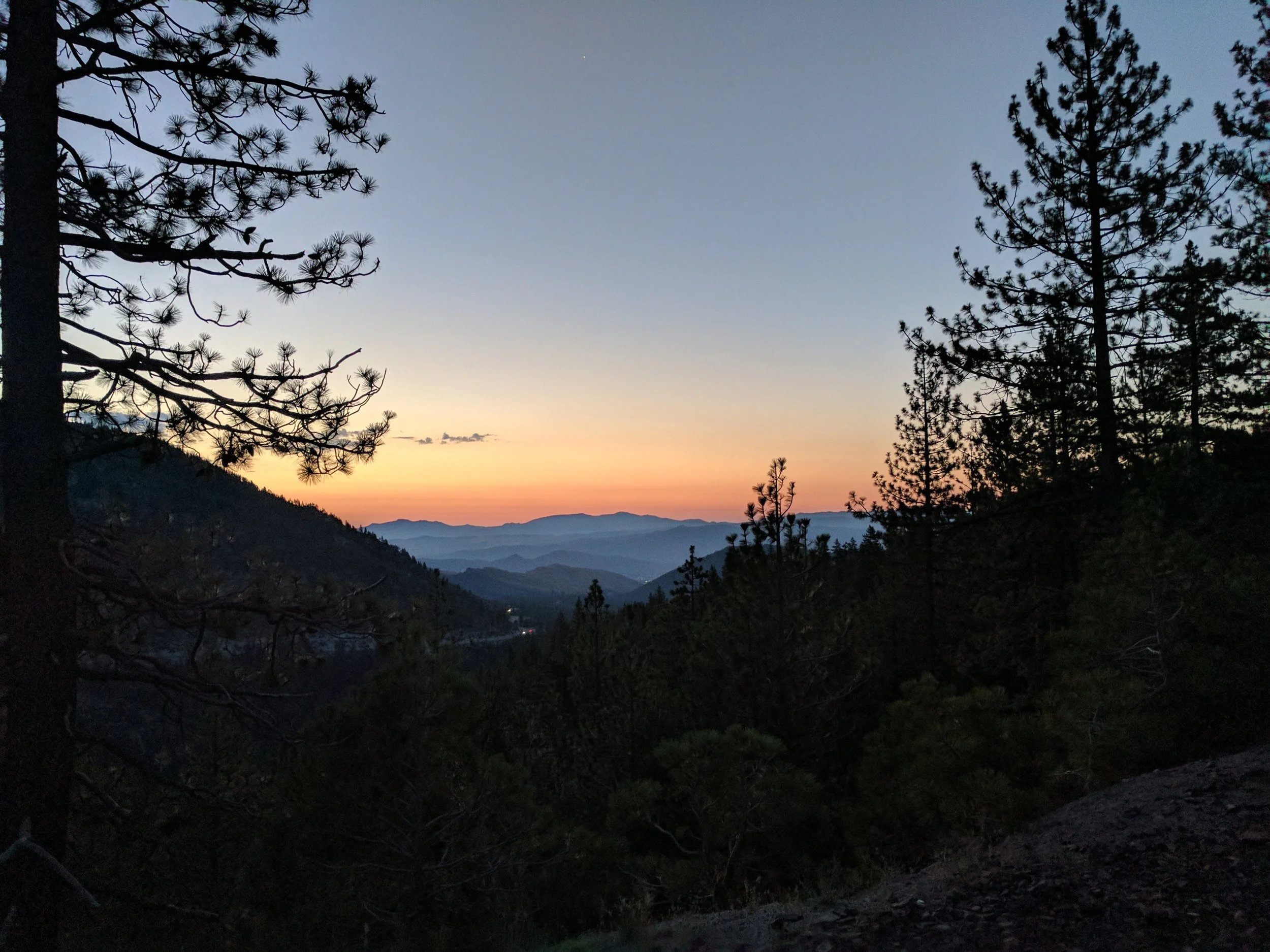 Mike caught this pic of the sunset. I watched the sunset over Lake Tahoe. Insane! Color explosion.