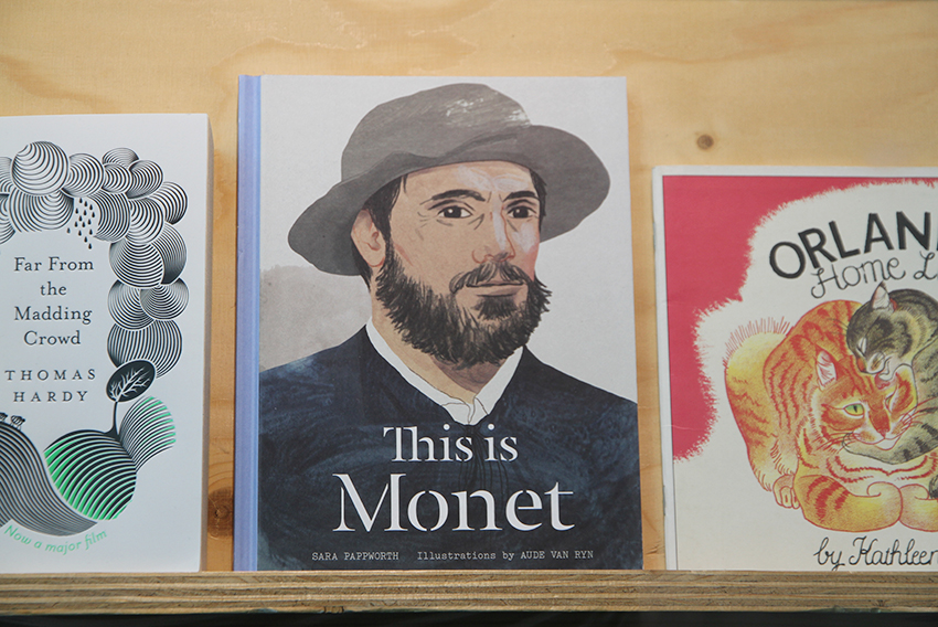 "This is Monet" (2016) illustrated by Aude Van Ryn, displayed in the A+ exhibition at Central Saint Martins in 2016