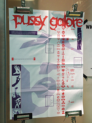 Pussy Galore poster, WD+RU for Fuse magazine, 1994. On display in the A+ exhibition at Central Saint Martins in 2016