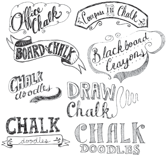 Concept sketches for colored chalk packaging