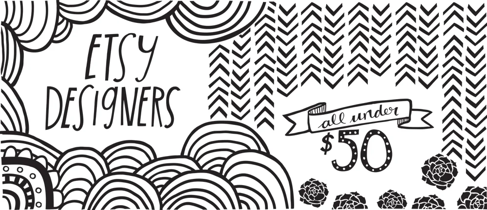 Close-up of vinyl sticker illustrations