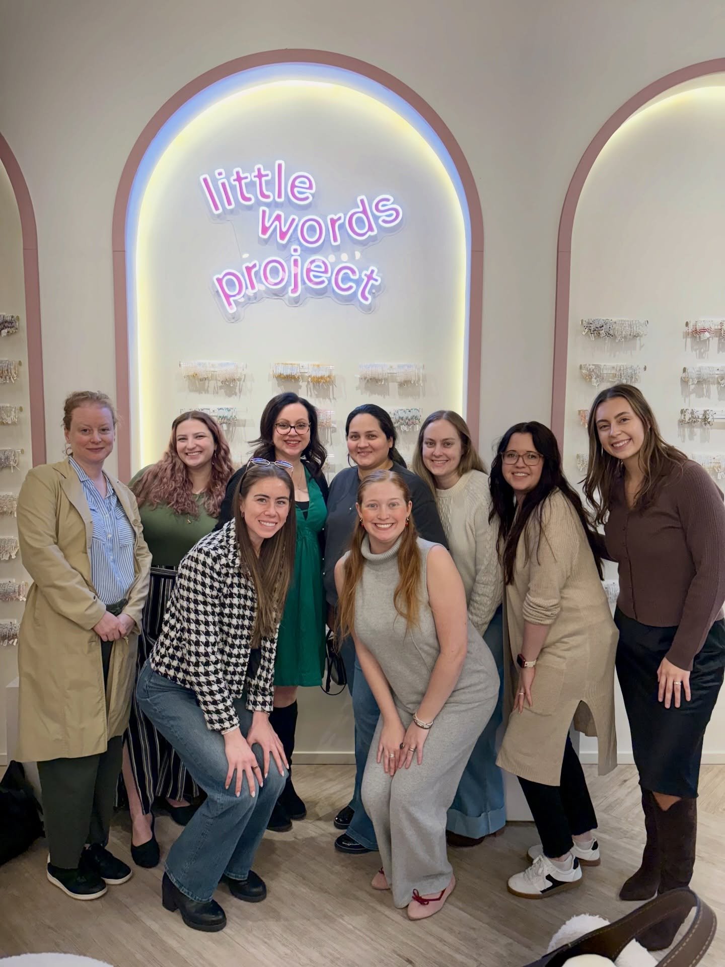 Our designers traded finish samples for friendship bracelets yesterday @littlewordsproject &mdash; 10/10 team outing 🩷💜
A little late, but the perfect way to celebrate the year we had!
&bull;
&bull;
&bull;
#littlewordsproject  #teamwork #nashvilleo