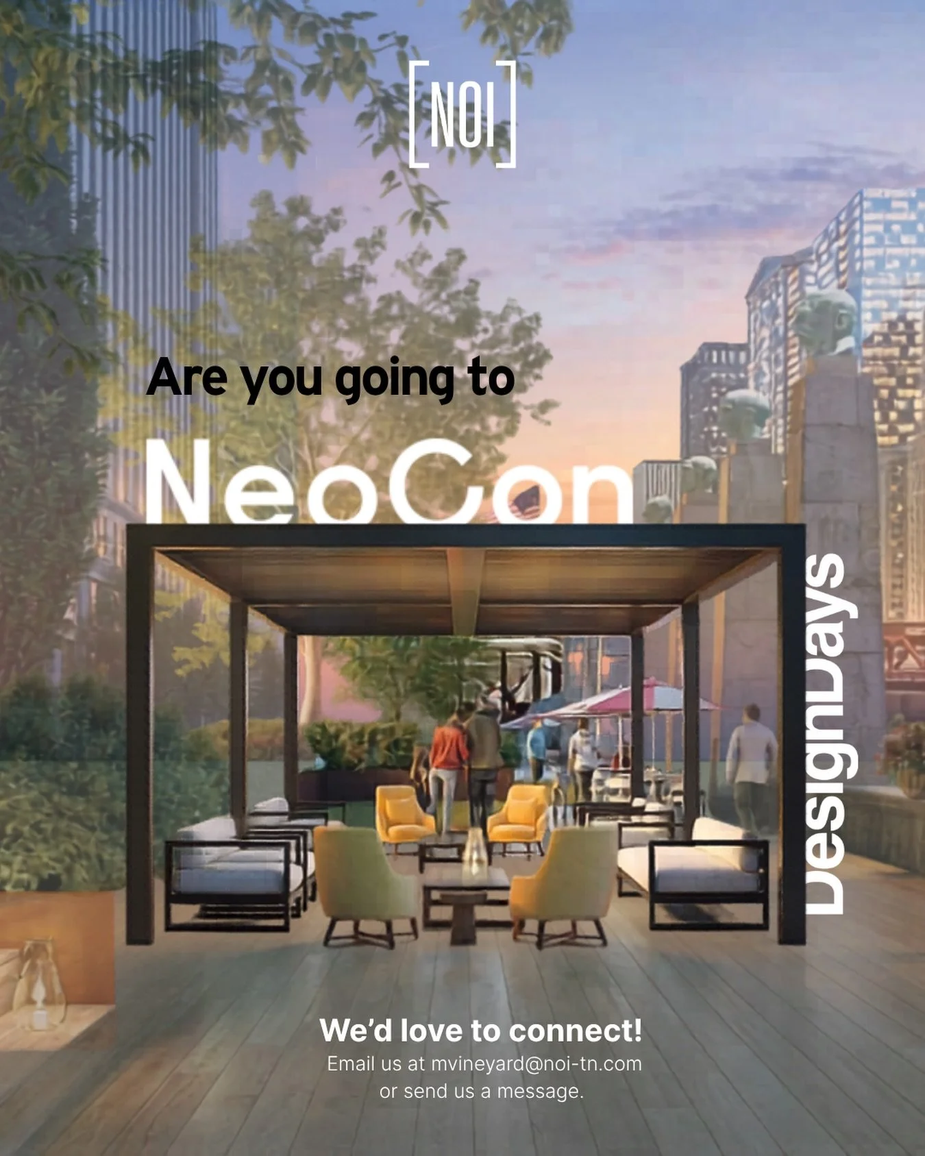 🌆 Chicago, here we come. NeoCon and Design Days are right around the corner. Let us know if you&rsquo;ll be there so we can say hello. 

#neocon #designdays #chicago #nashvilleofficeinteriors #furnituredealer