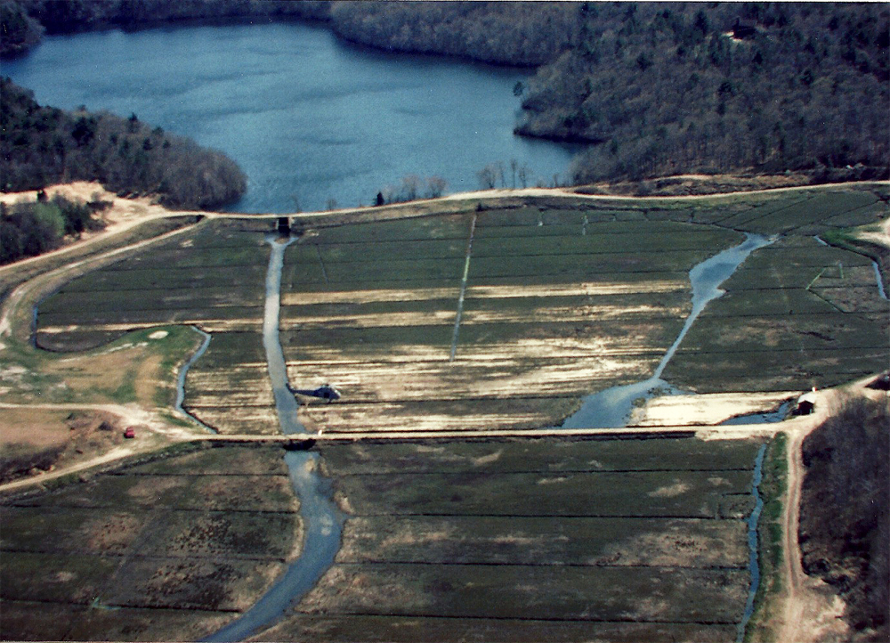 Helicopter Sanding Year 2 | Aerial of 14 acre showing the second year sand flown on by helicopter.