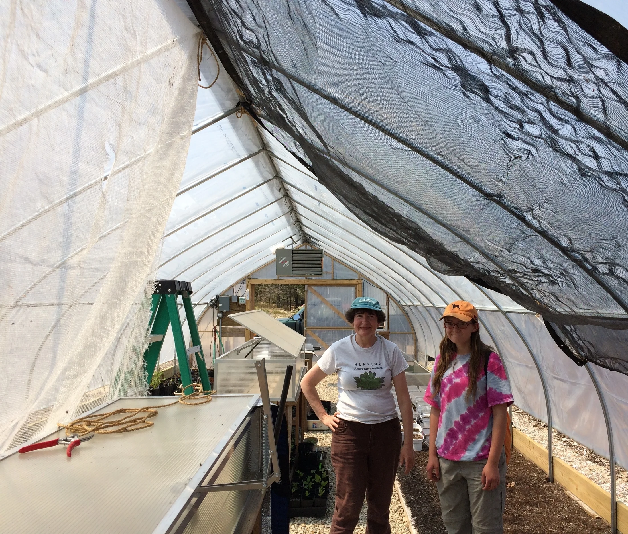 May 10, 2015 | Irina and Claire in the greenhouse