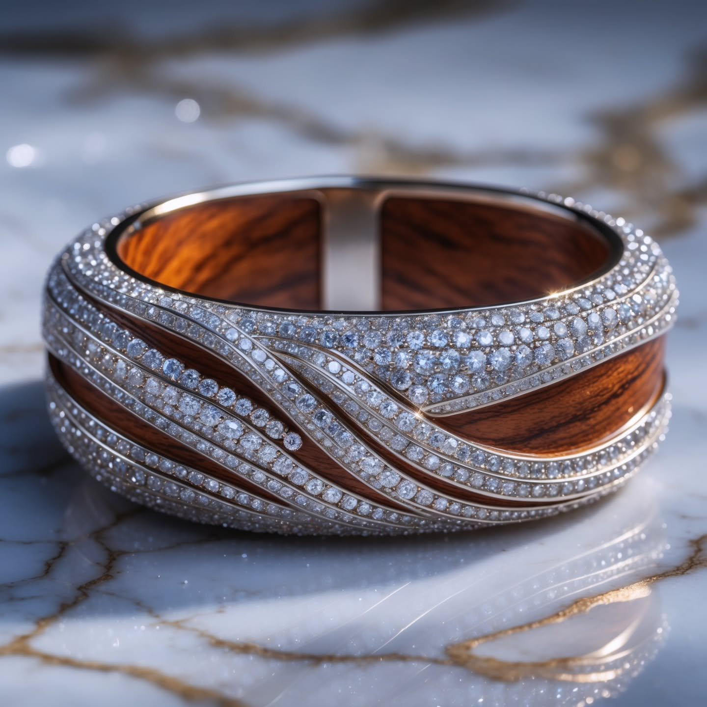 Diamond &amp; Wood Bangle 

#atelierPriv&eacute; #deborahbarnet #jewelry