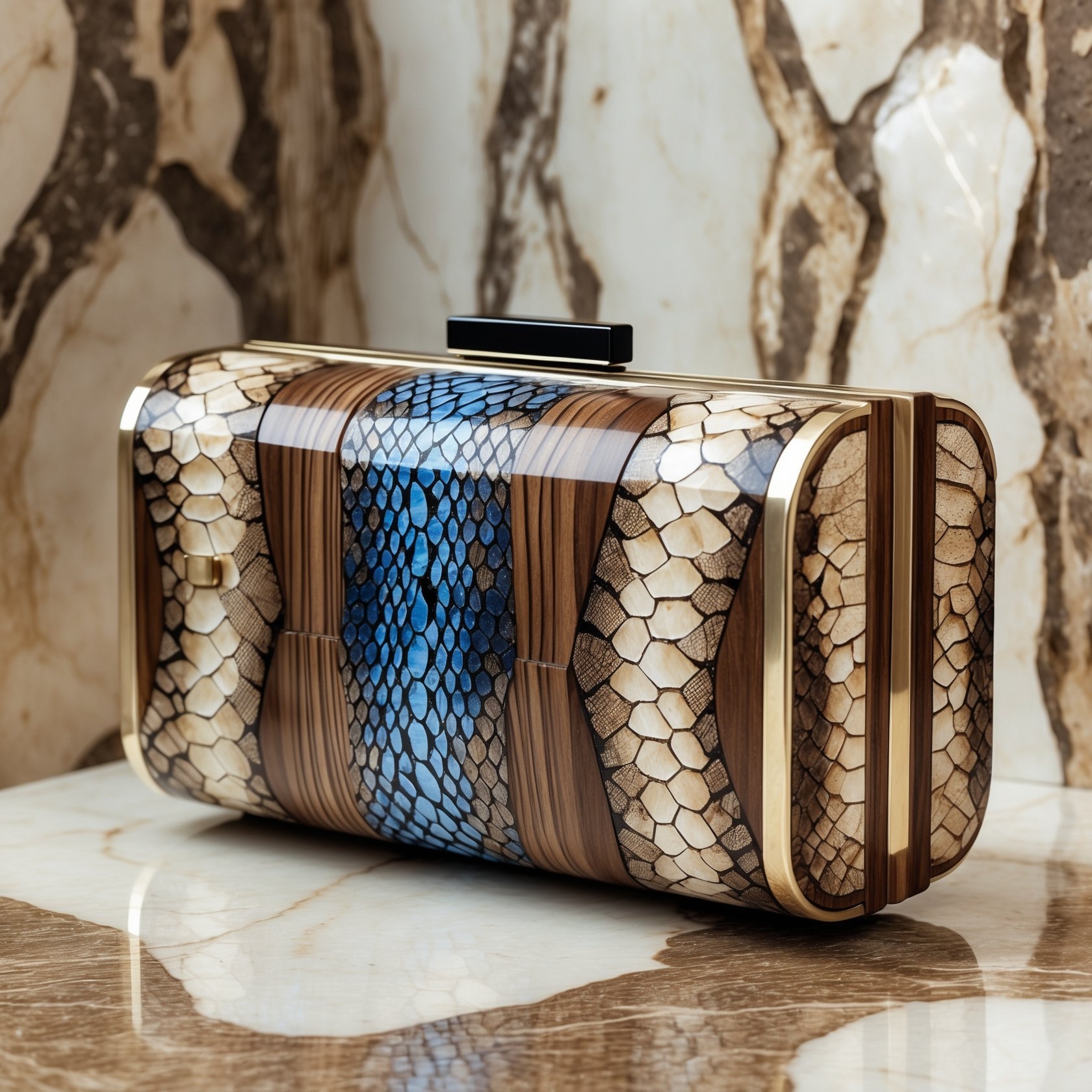 Tesserae Nocturne Minaudière Python