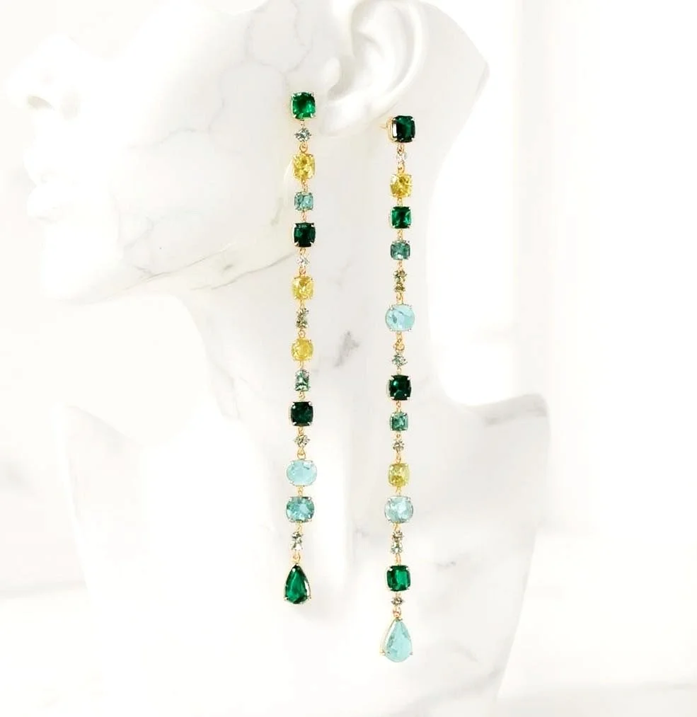 Gemmey Gemstone Drop Earrings